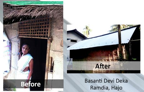 Our Land Our Roof before and after