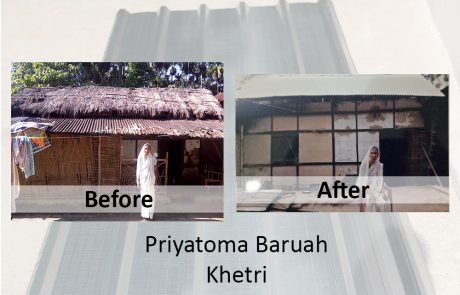 Our Land Our Roof before and after